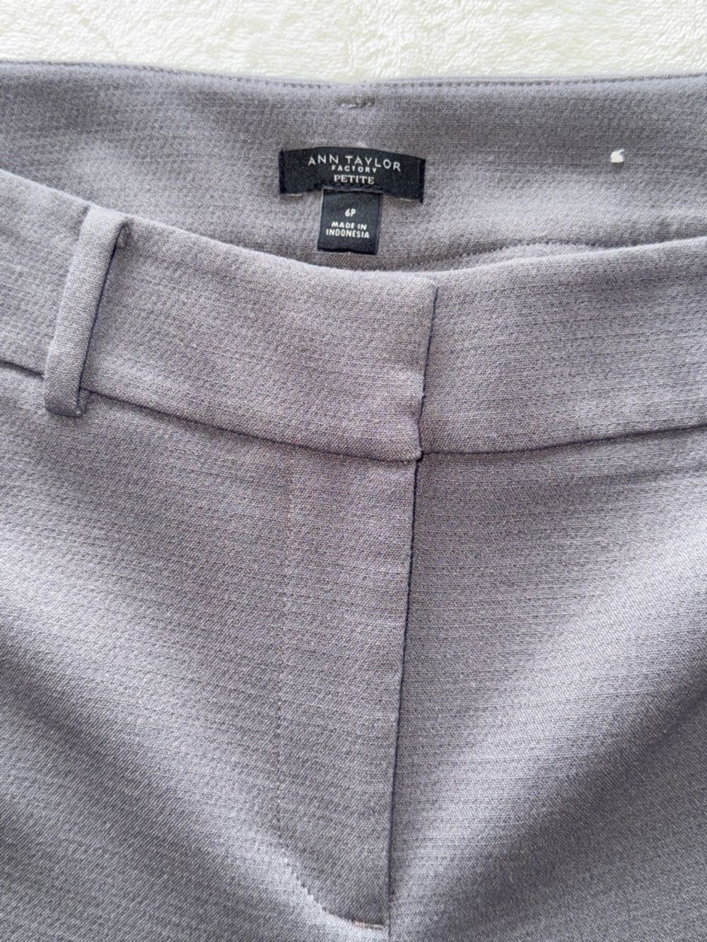 Ann Taylor Slate Gray Tailored Dress Pants Timeless Classic Ankle Stretch - Picture 4 of 10